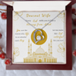 Beautiful Eid Gift for Wife - Dearest Wife, Arabic Love Necklace, Love Pendant Necklace, Arabic Love Symbol, Diamond Arabic Necklace, Romantic Design , To My Soulmate Necklace For Women, Necklace For Wife From Husband
