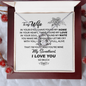 To My Wife - Heart Pendant Necklace - To My Wife Necklace With Message Card - Anniversary Gift For Wife - To My Wife Necklace - Husband Gift For Wife - Engagement Gift - Gift For Women - Birthday Gift