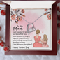 To My Mom Happy Mothers Day Gift Ideas, Mothers Day Gifts For Mom From Daughter Mother Necklace For Women New Mom Gifts Birthday Christmas Gifts With Heartfelt Message & Lighted Box, Just Like Your Daughter Present
