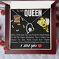 To My Queen - Forever Love Necklace - To My Queen bee - To My Wife Necklace Anniversary Gift For Wife - Birthday Gift For Wife - Gift For Wife - Necklace For Wife - I  love you