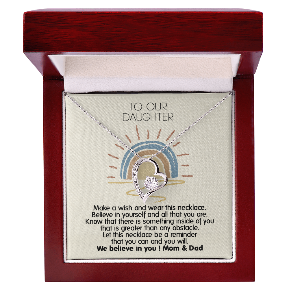 To Our Daughter Necklace From Mom With Heartfelt Message & Elegant Box Gifts From Dad, Beautiful Jewelry Gift On Graduation Birthday 2026