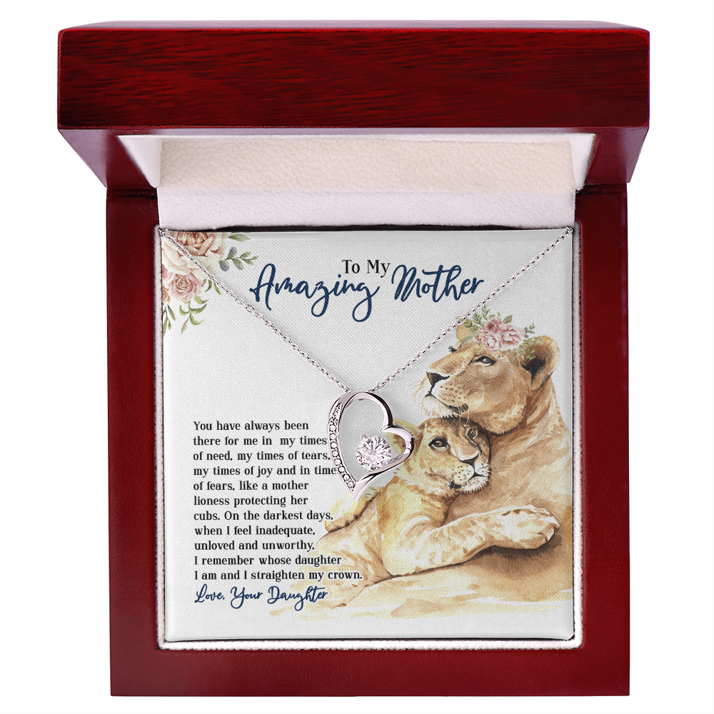 To My Amazing Mother, Mothers Day Gift Ideas, Jewelry for Her, Motivational Card Necklace for Wife From Daughter Christmas Birthday Present