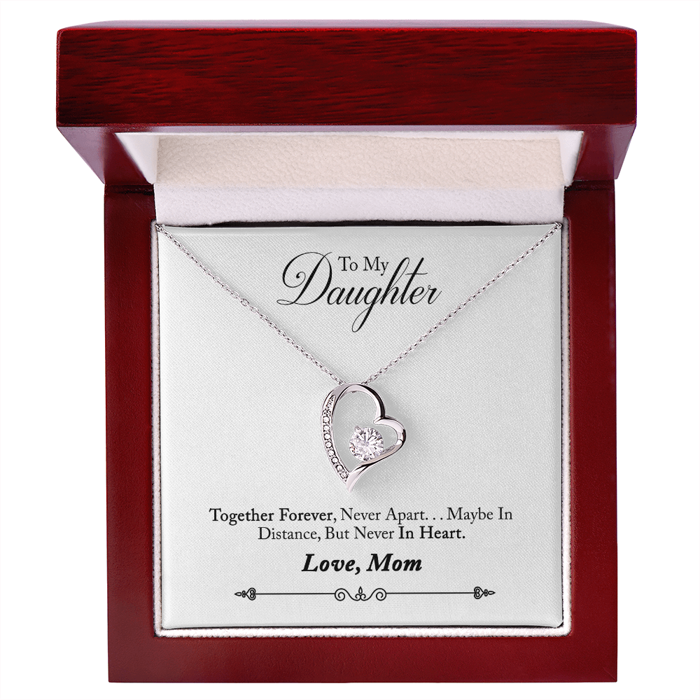 To My Daughter Meaningful Message Card Jewelry Gift for Daughter's Birthday 2026 or Graduation, Thoughtful for Her from Mom, Elegant Necklaces with Sentimental Message