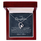 To My Daughter Necklace From Best Mom With Heartfelt Message, Daughter Birthday Present From Mama, Jewelry Gifts For Graduation for Her From Mom or Daddy, 14K Pendant Forever Love Necklace