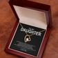 To My Daughter Meaningful Message Card Jewelry Gift for Daughter's Birthday 2026 or Graduation, Thoughtful for Her from Mom Dad Mama Papa Daddy Mommy, Elegant Necklaces with Sentimental Message