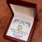 To My Lovely Mom Necklace Gift from Daughter, Birthday Gift Card Necklace From Son, Mothers Day Jewelry for Her Mommy Christmas Floral