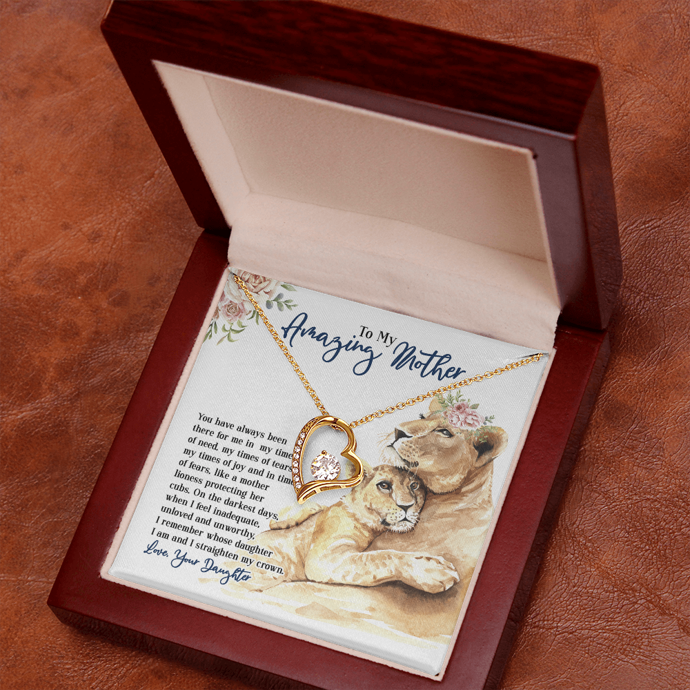 To My Amazing Mother, Mothers Day Gift Ideas, Jewelry for Her, Motivational Card Necklace for Wife From Daughter Christmas Birthday Present