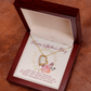 Mothers Day Gifts For Mom From Son Daughter Floral Necklace for Mommy, Motivational Card Jewelry Gift for Her, 2026 Christmas Birthday Present