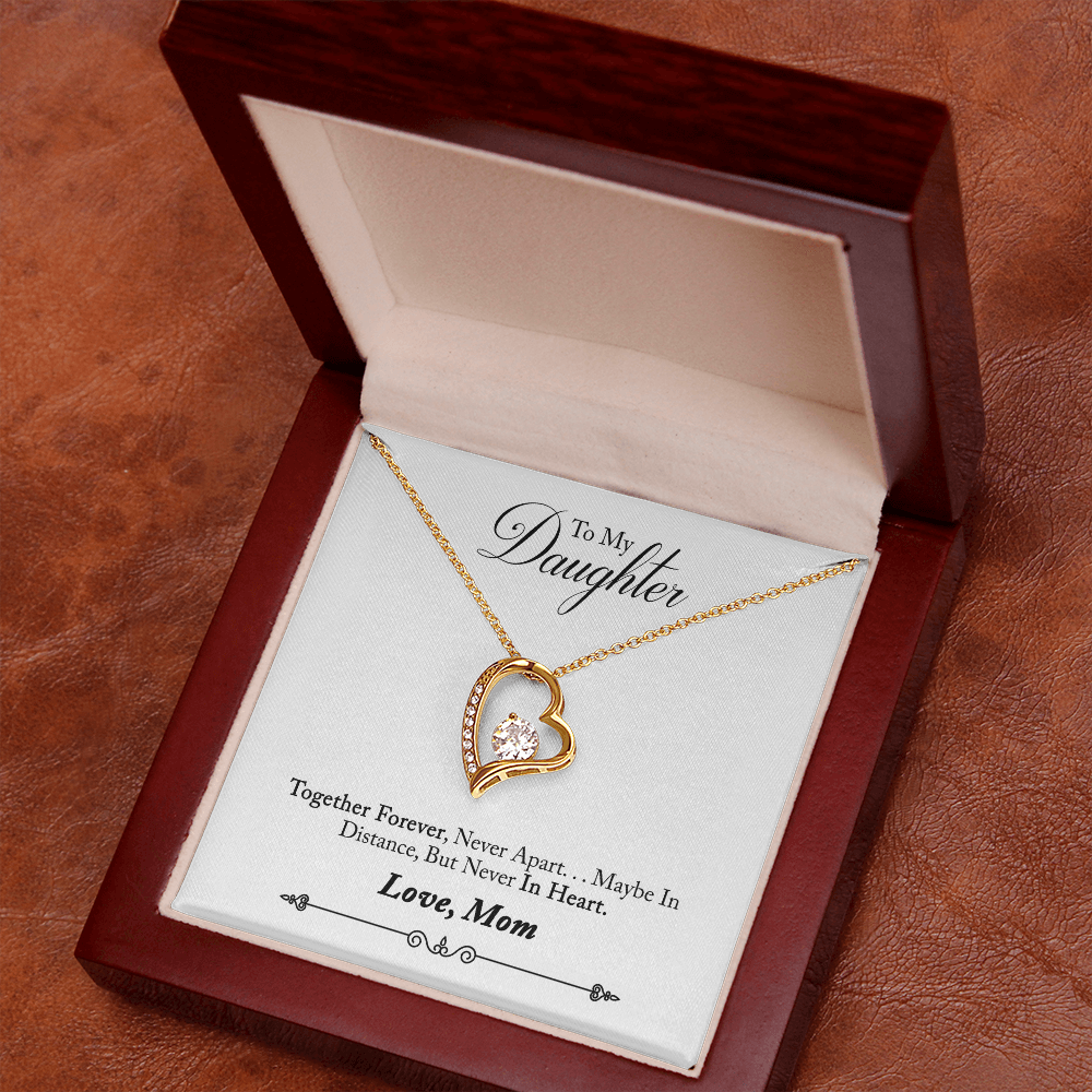 To My Daughter Meaningful Message Card Jewelry Gift for Daughter's Birthday 2026 or Graduation, Thoughtful for Her from Mom, Elegant Necklaces with Sentimental Message