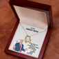 Love knot Pendant Necklace - Couple Necklace Set - Elegant Style Clavicle Necklace For Wife Girlfriend Valentine's Day - Message Card for wife