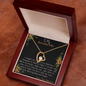 Gift For My Wife, Romantic Wife Gift, Wife Birthday Surprise, Romantic Gift for Wife, White Gold Pendant, To My Wife Necklace With Message Card, Wife Birthday Gift, Love Symbol  Neckless for wifey