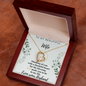 To My Beautiful Wife - Love From Your Husband - Gift for Wife From Husband - Arabic Love Necklace - Love Pendant Necklace - Gift for Wife With Sweet Message Card