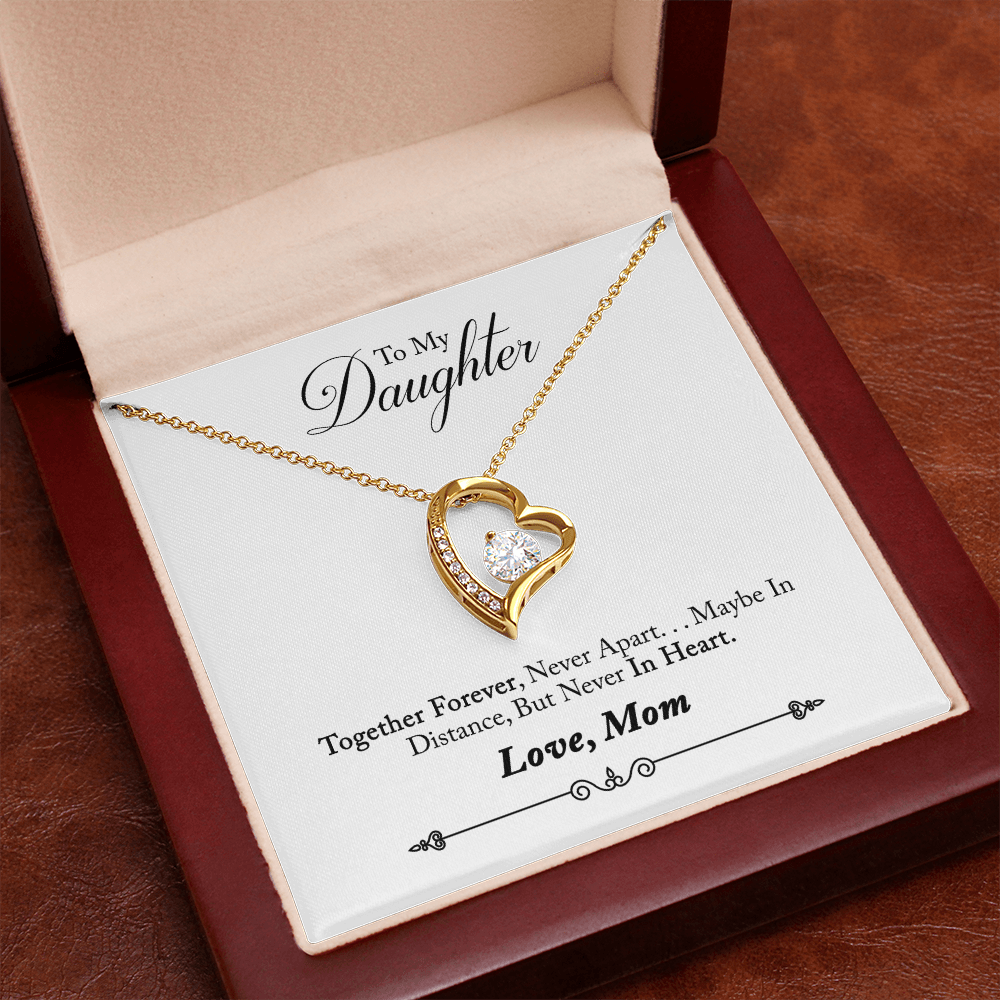 To My Daughter Meaningful Message Card Jewelry Gift for Daughter's Birthday 2026 or Graduation, Thoughtful for Her from Mom, Elegant Necklaces with Sentimental Message