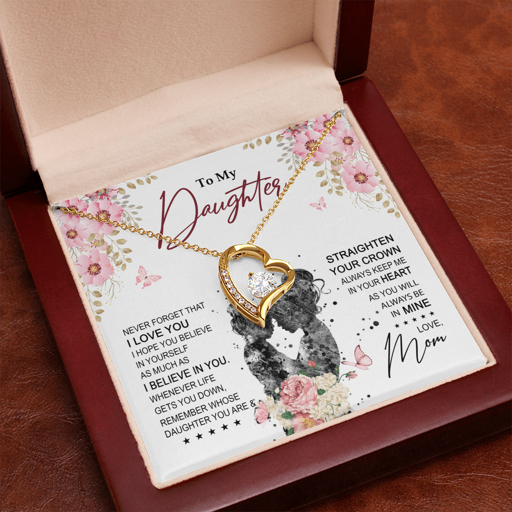 To My Daughter Necklace From Mom With Heartfelt Message & Elegant Box Gifts For Daughter, Beautiful Jewelry Gift On Graduation Birthday 2026