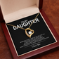 To My Daughter Meaningful Message Card Jewelry Gift for Daughter's Birthday 2026 or Graduation, Thoughtful for Her from Mom Dad Mama Papa Daddy Mommy, Elegant Necklaces with Sentimental Message