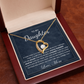 To My Daughter Necklace From Best Mom With Heartfelt Message, Daughter Birthday Present From Mama, Jewelry Gifts For Graduation for Her From Mom or Daddy, 14K Pendant Forever Love Necklace