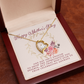 Mothers Day Gifts For Mom From Son Daughter Floral Necklace for Mommy, Motivational Card Jewelry Gift for Her, 2026 Christmas Birthday Present