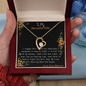Gift For My Wife, Romantic Wife Gift, Wife Birthday Surprise, Romantic Gift for Wife, White Gold Pendant, To My Wife Necklace With Message Card, Wife Birthday Gift, Love Symbol  Neckless for wifey