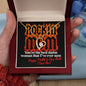 Rockin' Mom You're The Best Damn Woman That I've Ever Seen - Happy Mother's Day - Couple Necklace Set - Friendship Necklaces - Customize Couple Necklace - To My Wife Necklace From Husband - Personalized Wife Necklace Gift