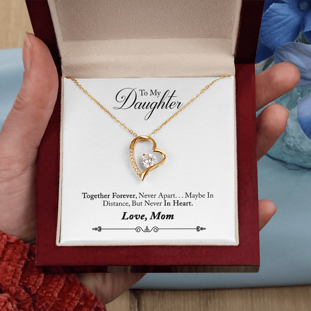To My Daughter Meaningful Message Card Jewelry Gift for Daughter's Birthday 2026 or Graduation, Thoughtful for Her from Mom, Elegant Necklaces with Sentimental Message