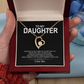 To My Daughter Meaningful Message Card Jewelry Gift for Daughter's Birthday 2026 or Graduation, Thoughtful for Her from Mom Dad Mama Papa Daddy Mommy, Elegant Necklaces with Sentimental Message