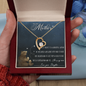 To My Loving Mother Necklace I Love You Mom Forever Love Necklace Gifts From Daughter Mom's Birthday Gift Mother's Day Gift Jewelry with Message Card and Gift Box, To My Mother Love Your Daughter Necklace