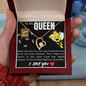 To My Queen - Forever Love Necklace - To My Queen bee - To My Wife Necklace Anniversary Gift For Wife - Birthday Gift For Wife - Gift For Wife - Necklace For Wife - I  love you