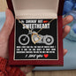 To My SMOKIN' HOT SWEETHEART I Love You - Biker - To My Beautiful Wife Necklace Boxed Jewellery - To My Wife Necklace With Message Card - Gift for Sweet Heart