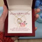 Mothers Day Gifts For Mom From Son Daughter Floral Necklace for Mommy, Motivational Card Jewelry Gift for Her, 2026 Christmas Birthday Present