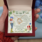 To My Mom I will always be your Little Girl, Love Your Daughter Gifts, To My Loving Mom Necklace I Love You Mom Knot Pendant Necklace Gifts From Daughter Mom's Birthday Gift Mother's Day Gift Jewelry with Message Card and Gift Box