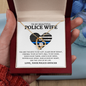 Love Knot Necklace for My Police Wife - To My Police Wife - Keys To My Cuff - Alluring Beauty Necklace - Best police wife Gift - wife Necklace