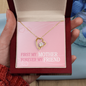 First My Mother Forever My Friend Forever Love Necklace, Mother Gift Mother's Day Gift for Mom from Daughter Son Kids, Birthday Gift Jewelry with Message Card and Gift Box