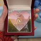 To My Loving Mom Necklace I Love You Mom Knot Pendant Necklace Gifts From Daughter Mom's Birthday Gift Mother's Day Gift Jewelry with Message Card and Gift Box