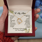 To My Loving Mom Necklace I Love You Mom Forever Love Necklace Gifts From Daughter Mom's Birthday Gift Mother's Day Gift Jewelry with Message Card and Gift Box, Appreciation Mom Jewelry Necklace with Sentimental Message Card Present