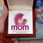 Love You Mom Forever Love Necklace, Mom Gifts Jewelry Mothers Anniversary Jewelry Gifts for Women Birthday Unique Necklace With Heartfelt Message & Lighted Box, Mother Necklace, Jewelry for Mom
