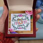 To The Best Mom Ever Forever Love Necklace Gifts Jewelry, Sentimental Gifts for Mom Mother from Daughter Son, Mom's Birthday Gift Mother's Day Gift Jewelry with Message Card and Gift Box, Jewelry for Mom