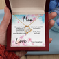 Mom Necklace, Mother Necklace, Jewelry for Mom, Birthday Gifts for Mom, Gift from Daughter, Mother's Day Gift, Gifts for Women, Mother Gifts, Appreciation Mom Jewelry Necklace with Sentimental Message Card Present (To My Loving Mom, Forever Love Necklace)