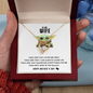 To My Wife - Yoda Best Wife In the Galaxy - Best Gift for wife - Best Wife Gift - Romantic message card for her - Engagement Gift - Anniversary Jewelry for Her