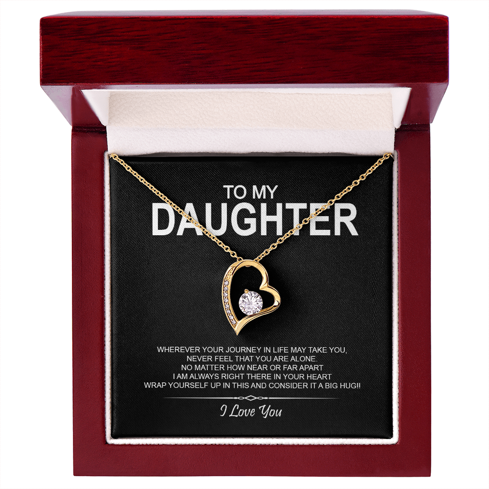 To My Daughter Meaningful Message Card Jewelry Gift for Daughter's Birthday 2026 or Graduation, Thoughtful for Her from Mom Dad Mama Papa Daddy Mommy, Elegant Necklaces with Sentimental Message