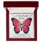 To My Beautiful Daughter Necklace, Meaningful Message Card Jewelry Box, Gift for Daughter's Birthday Graduation 2026, Thoughtful for Her from Mom Kids