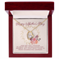 Mothers Day Gifts For Mom From Son Daughter Floral Necklace for Mommy, Motivational Card Jewelry Gift for Her, 2026 Christmas Birthday Present