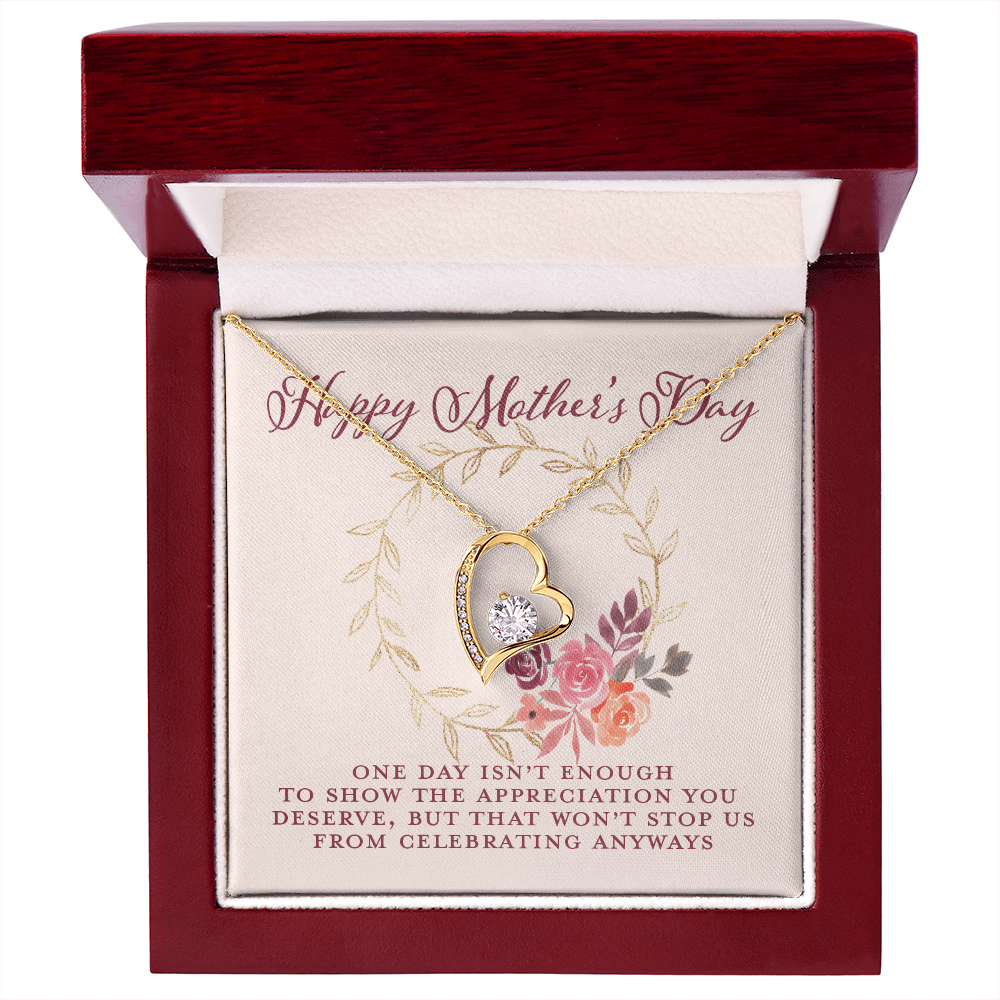Mothers Day Gifts For Mom From Son Daughter Floral Necklace for Mommy, Motivational Card Jewelry Gift for Her, 2026 Christmas Birthday Present
