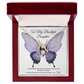 To My Daughter Meaningful Message Card Jewelry Gift for Daughter's Birthday 2026 or Graduation, Thoughtful for Her from Mom, Elegant Necklaces with Sentimental Message