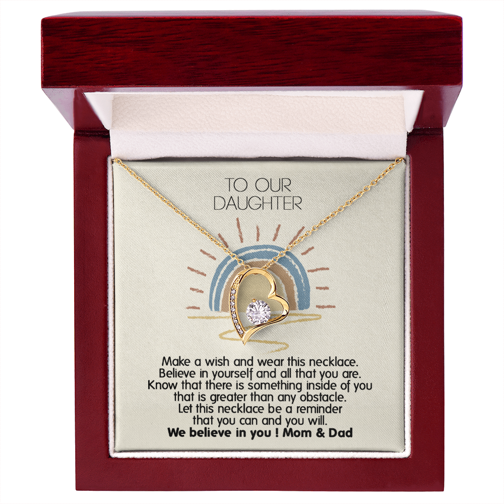 To Our Daughter Necklace From Mom With Heartfelt Message & Elegant Box Gifts From Dad, Beautiful Jewelry Gift On Graduation Birthday 2026