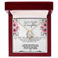 To My Beautiful Daughter Meaningful Message Card Jewelry Box Gift for Daughter's Birthday Graduation 2026, Thoughtful for Her from Mom, Elegant Necklaces with Sentimental Message