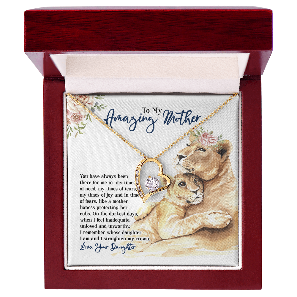 To My Amazing Mother, Mothers Day Gift Ideas, Jewelry for Her, Motivational Card Necklace for Wife From Daughter Christmas Birthday Present