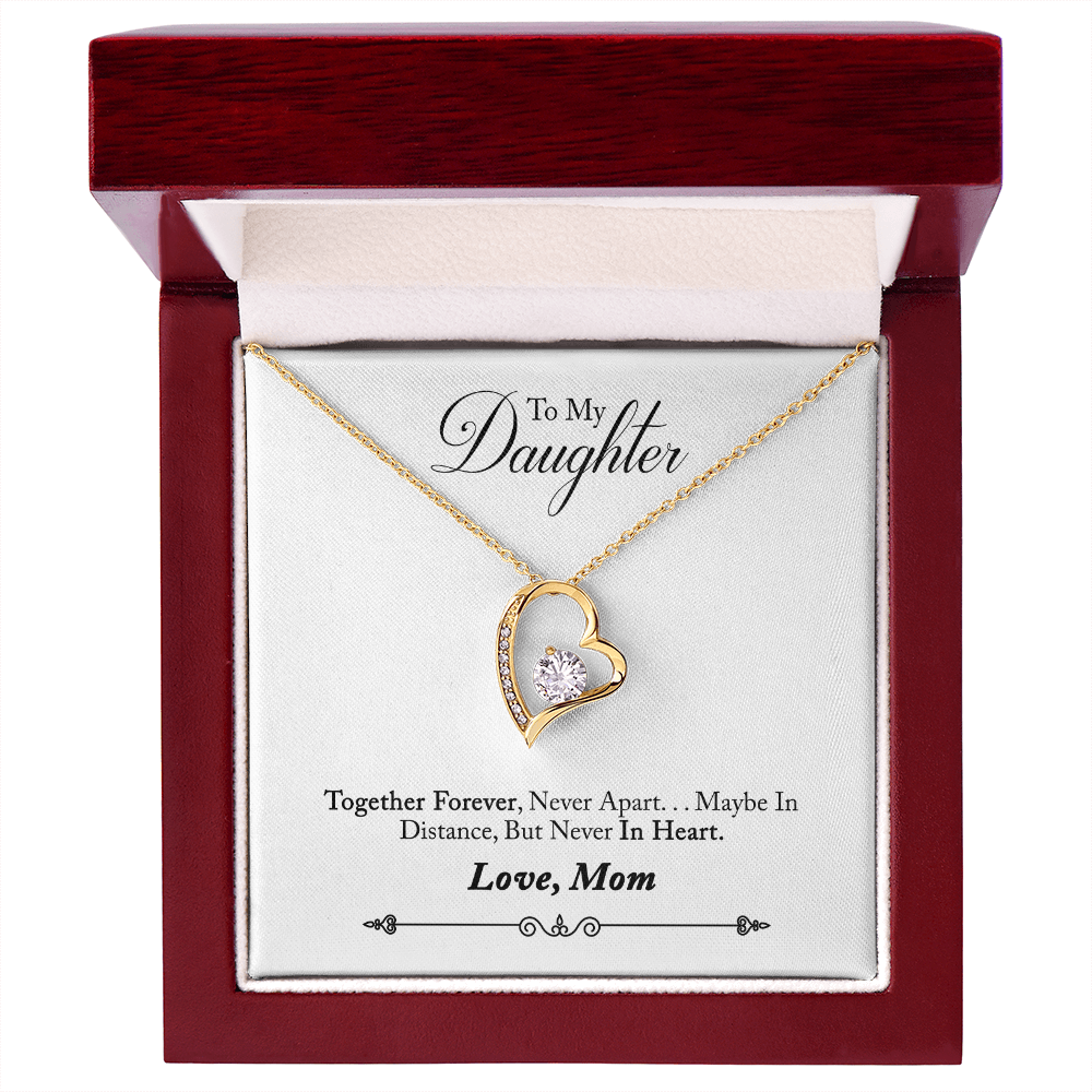 To My Daughter Meaningful Message Card Jewelry Gift for Daughter's Birthday 2026 or Graduation, Thoughtful for Her from Mom, Elegant Necklaces with Sentimental Message