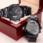 Daddy Happy First Father's Day Gifts for New Dad, Birthday Gift Ideas for Dad, Engraved Watch for Him, Father Gift from Daughter and Son, My Hero, My Friend, My Dad Love Mommy's Tummy