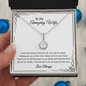 To My Wife Necklace With Message Card - Anniversary Gift For Wife - Couple Necklace Set - Friendship Necklaces - Gift for her him - Anniversary gift - Diamond Necklace for Wife
