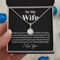 To My Soulmate Necklace For Women, Necklace For Wife From Husband, Amazing Wife Love Knot Necklace - I Love You, Valentines Day Gifts For Wife, Wife Birthday Gift, Anniversary Gift For Wife from Husband